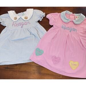 Jellybean by Smock Candy Charlotte Dresses "Reagan" Embroidery Cotton 18 Months